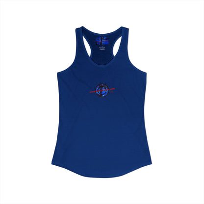2-sided, cypherpunkgear.com Logo & Cityscape Women's Racerback Tank Top by cypherpunkgear.com