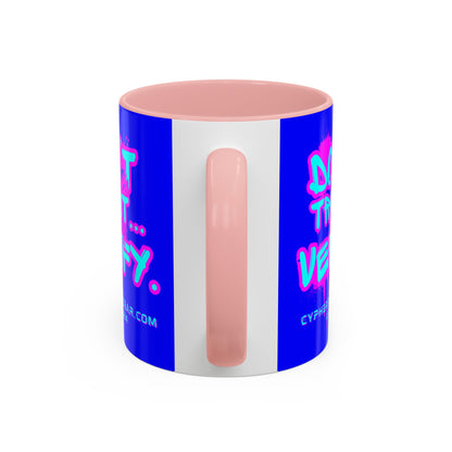 Don't Trust...Verify. Dark Blue Accent Mug by cypherpunkgear.com