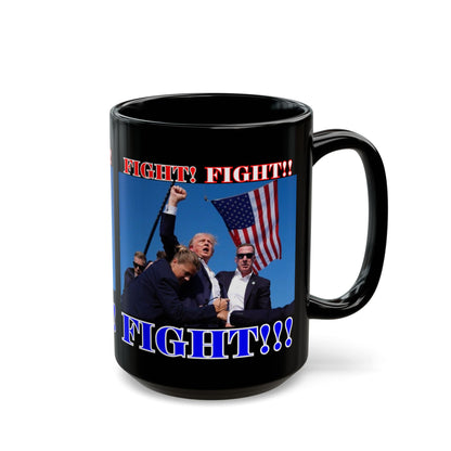 FIGHT! FIGHT!! FIGHT!!! Black Mug by cypherpunkgear