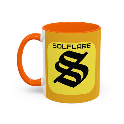 SolflareLogo Yellow Accent Mug by cypherpunkgear.com