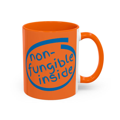 Non-Fungible Inside Orange Accent Mug by cypherpunkgear.com
