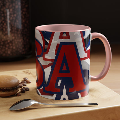 USA! USA! USA RDfont Patriot Accent Mug by cypherpunkgear