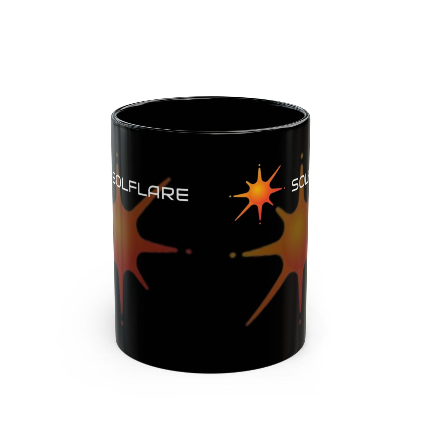 Solflare Black Mug by cypherpunkgear.com