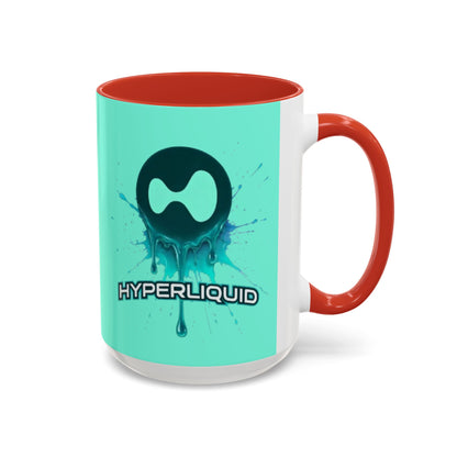 HYPE Drip Light Hyperliquid Accent Mug by cypherpunkgear.com