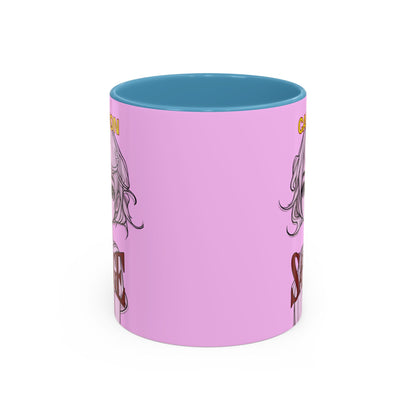 Caution, Savage Pink Accent Mug by cypherpunkgear.com