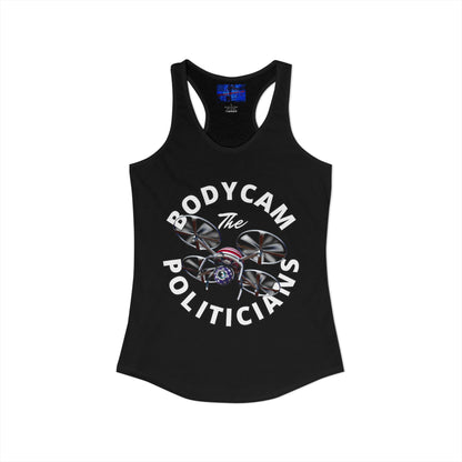 ¡Bodycam a los políticos por cypherpunkgear! Camiseta sin mangas ideal con espalda cruzada para mujer