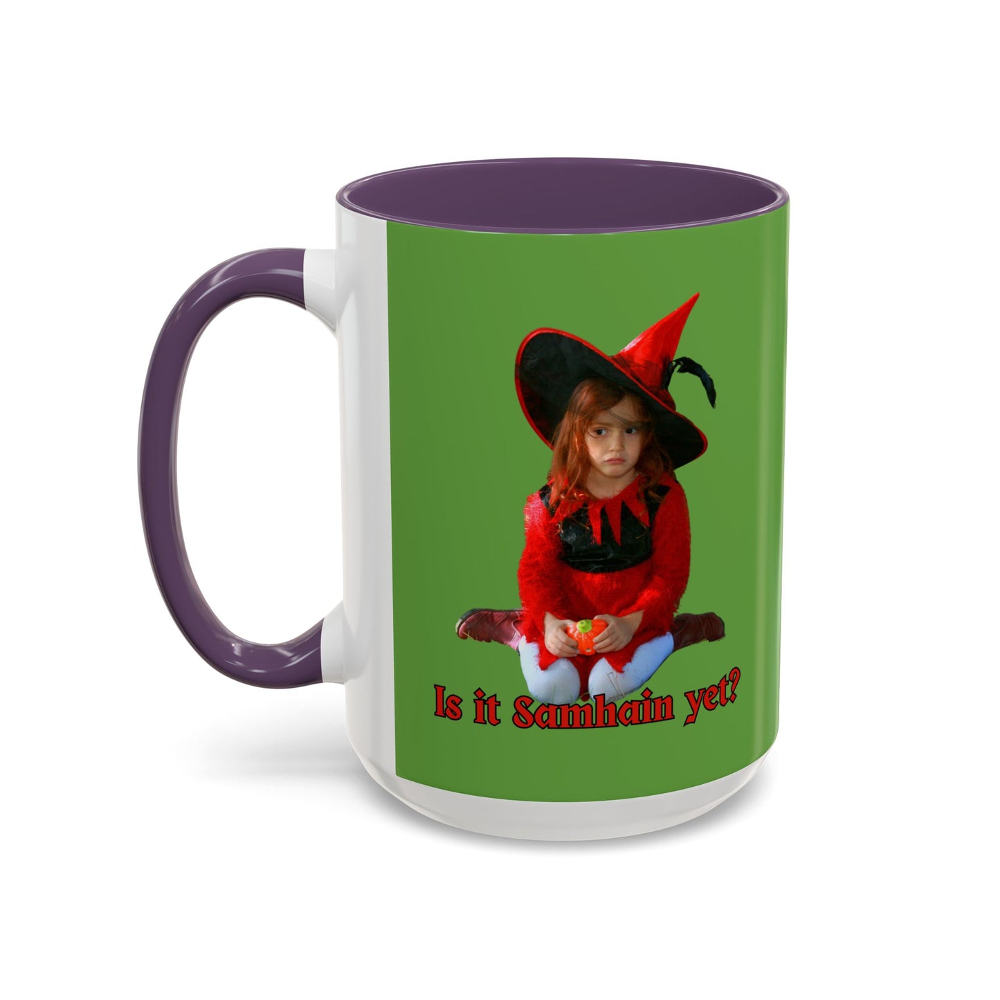 Is it Samhain yet? Green Accent Mug by CreepyCrafts.boo