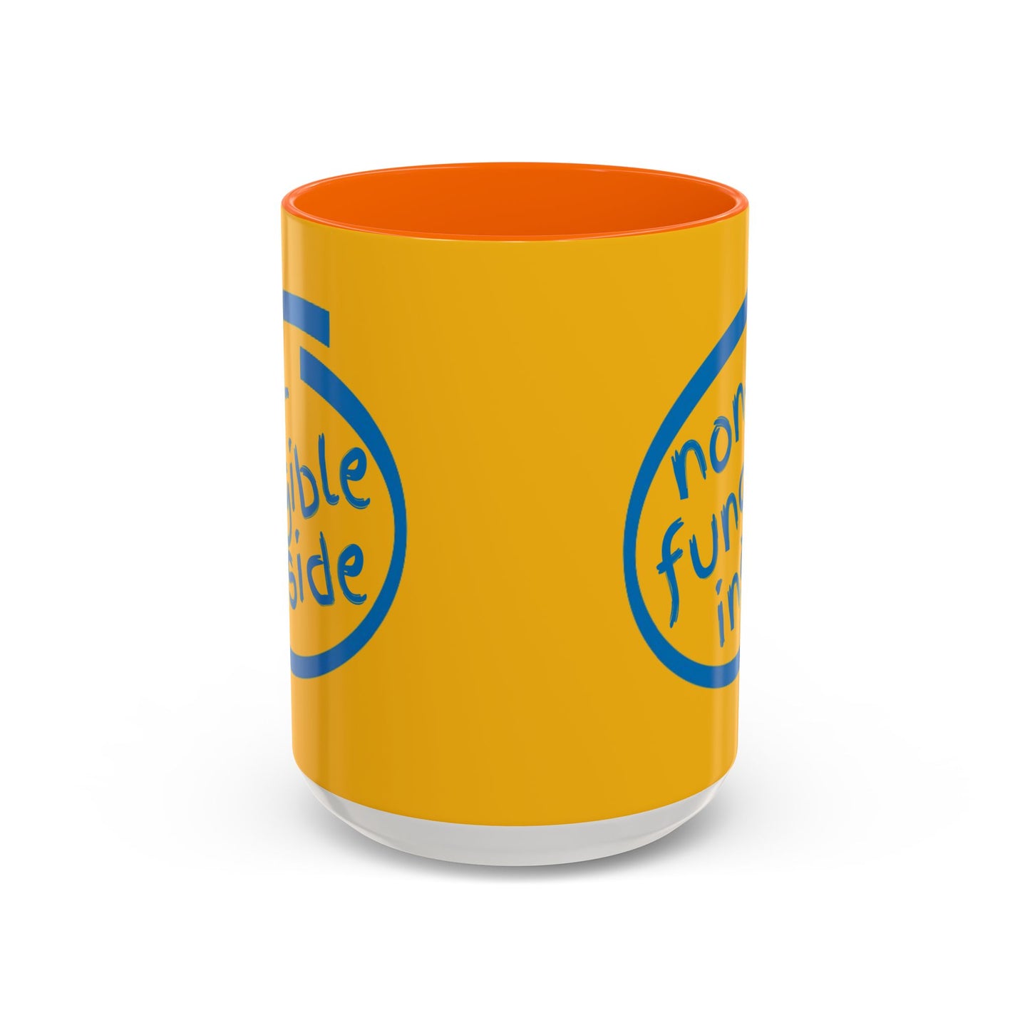 Non-Fungible Inside Yellow Accent Mug by cypherpunkgear.com