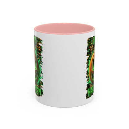 Happy Halloween Green Jack White Accent Mug by CreepyCrafts.boo