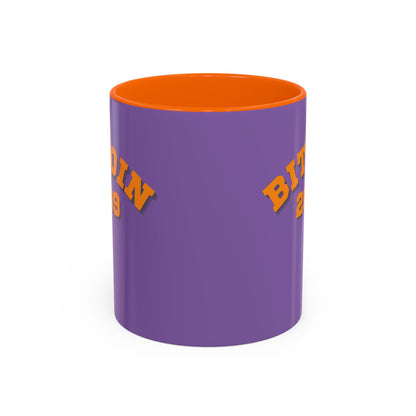 Bitcoin 2009 Light Purple Accent Mug by cypherpunkgear.com