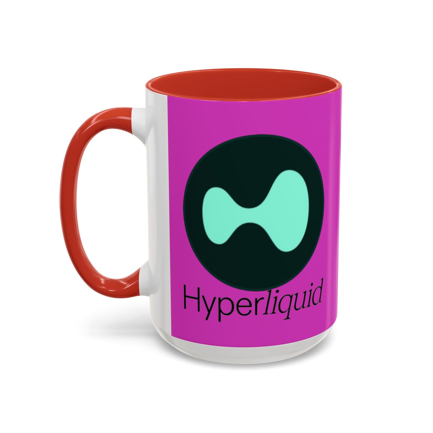 Hyperliquid Black font Pink Accent Mug by cypherpunkgear.com
