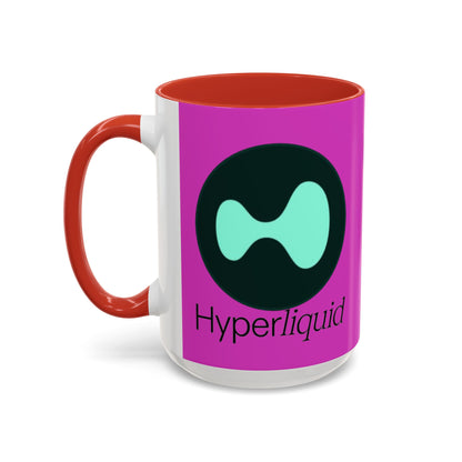 Hyperliquid Black font Pink Accent Mug by cypherpunkgear.com