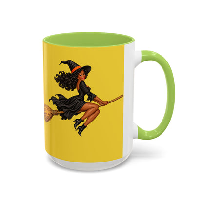 Velvet Vex Yellow Accent Mug by CreepyCrafts.boo