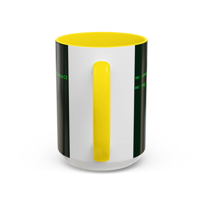 Sometimes I talk to myself - me: omg...same Dark Green Accent Mug by cypherpunkgear.com