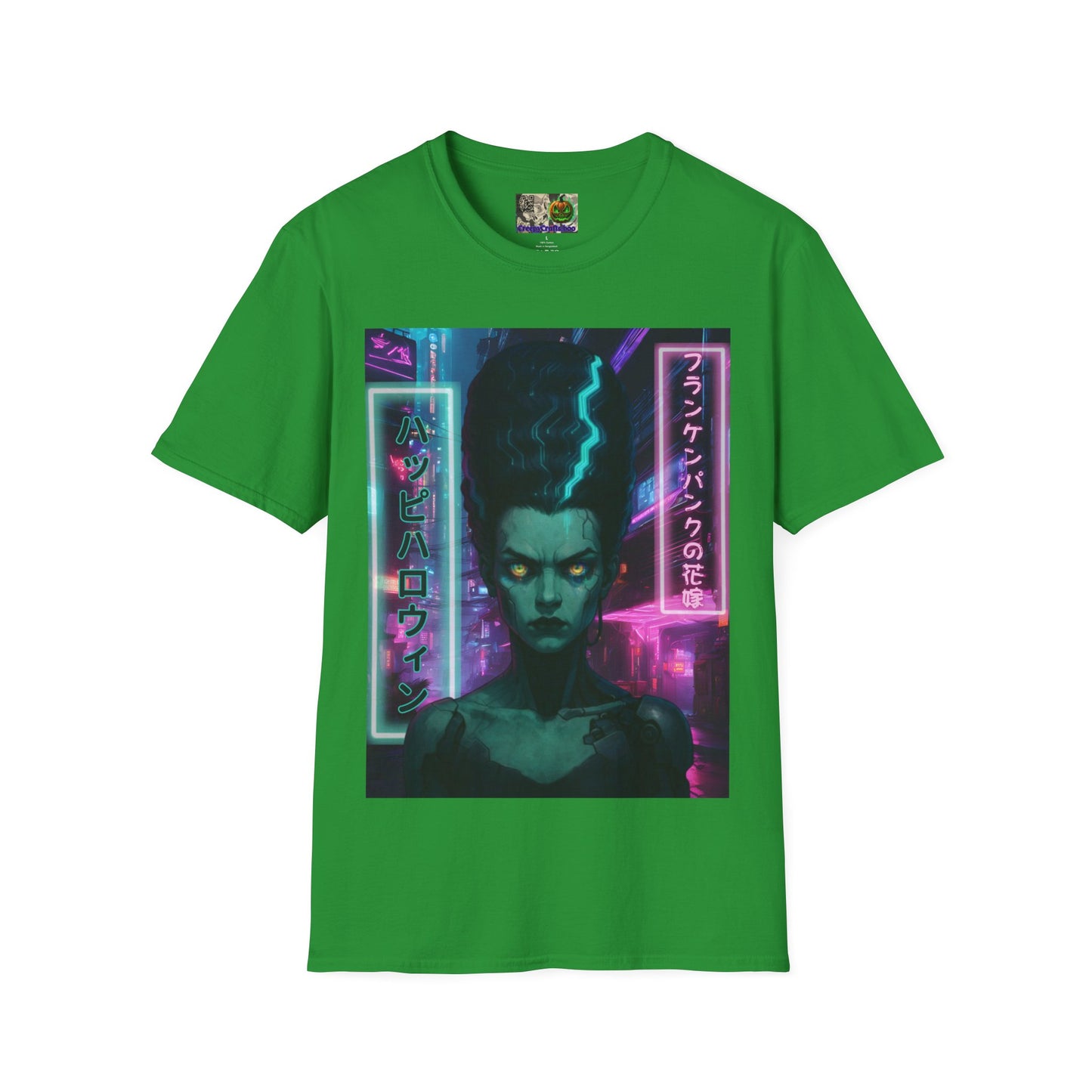 Bride of Frankenpunk Dark colors Unisex T-Shirt by CreepyCrafts.boo