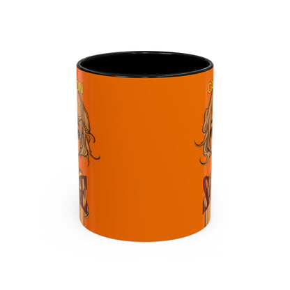 Caution, Savage Orange Accent Mug by cypherpunkgear.com