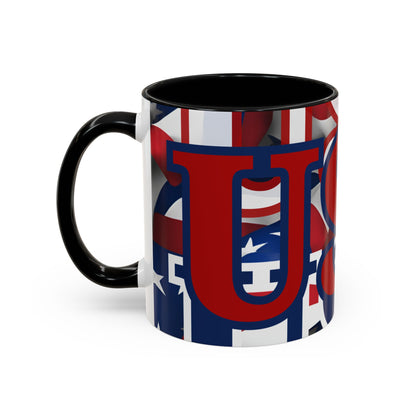 USA! USA! USA RDfont Patriot Accent Mug by cypherpunkgear