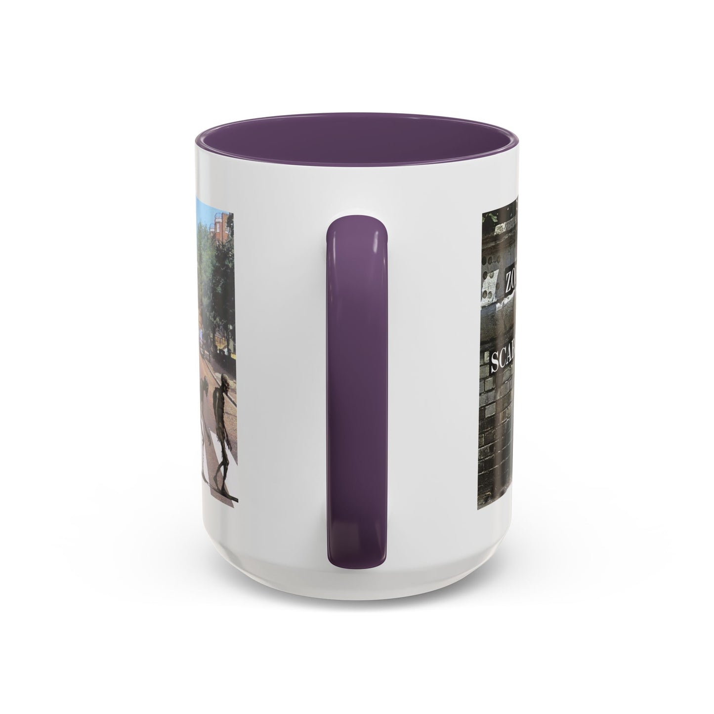 2-sided, Scabby Road White Accent Mug by CreepyCrafts.boo
