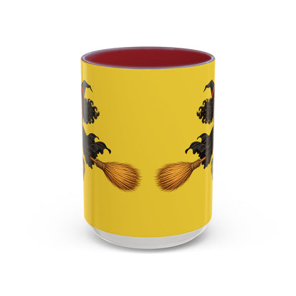 Velvet Vex Yellow Accent Mug by CreepyCrafts.boo