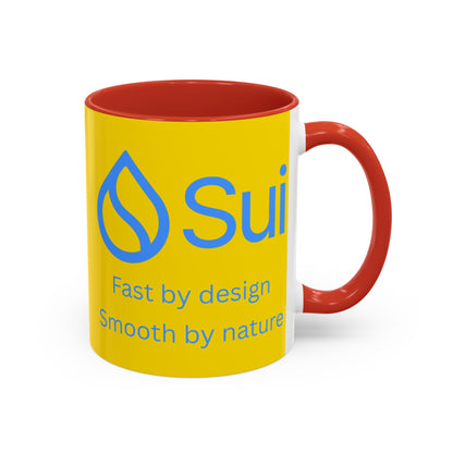SUI Yellow Accent Mug by cypherpunkgear.com