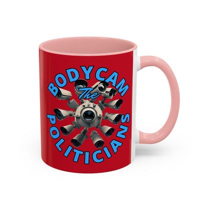 Bodycam the Politicians Cameras Red Accent Mug by cypherpunkgear.com