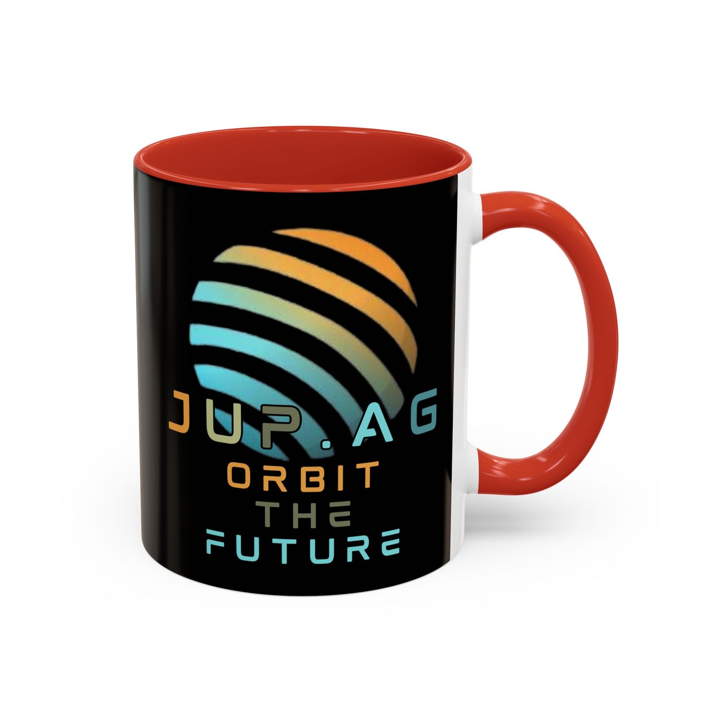 Jupiter (JUP) Orbit the Future Black Accent Mug by cypherpunkgear.com