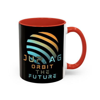 Jupiter (JUP) Orbit the Future Black Accent Mug by cypherpunkgear.com