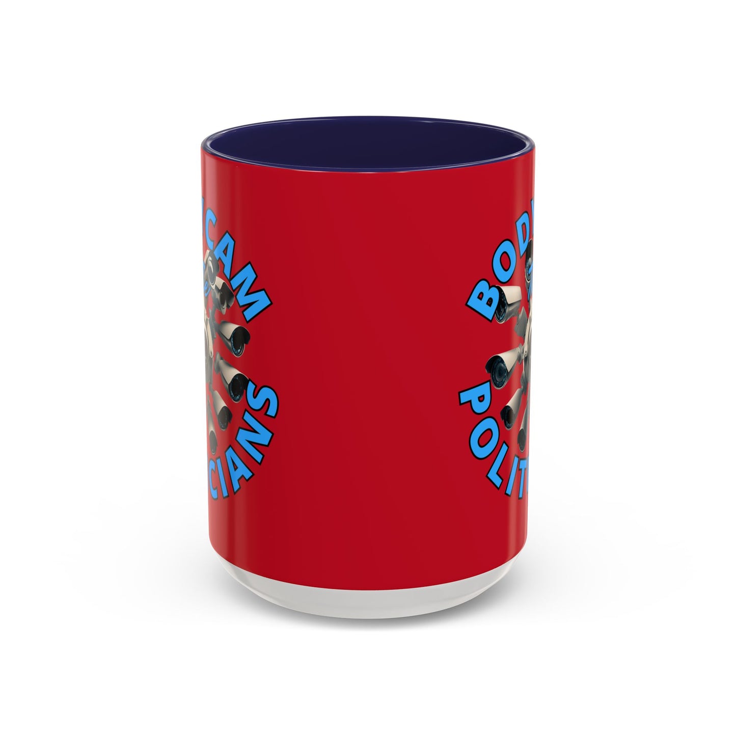 Bodycam the Politicians Cameras Red Accent Mug by cypherpunkgear.com