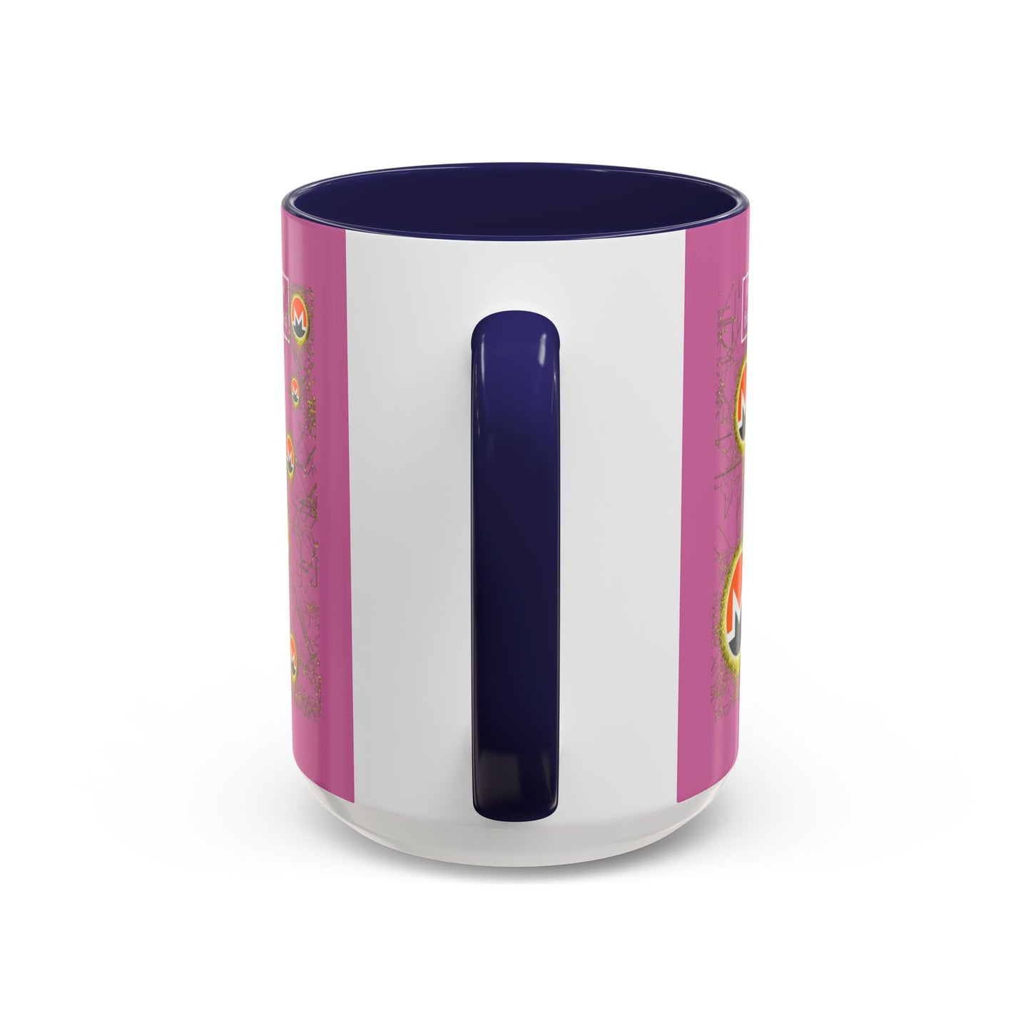 Monero (XMR) don't assume your freedoms are assured Pink Accent Mug by cypherpunkgear.com