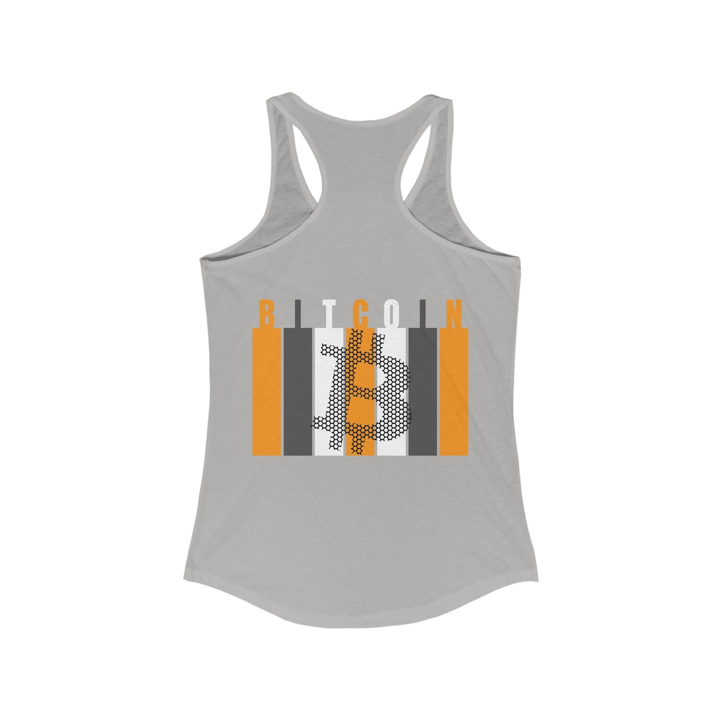 2-sided Bitcoin (BTC) Freedom Women's Racerback Tank Top by cypherpunkgear