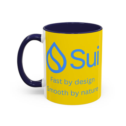 SUI Yellow Accent Mug by cypherpunkgear.com