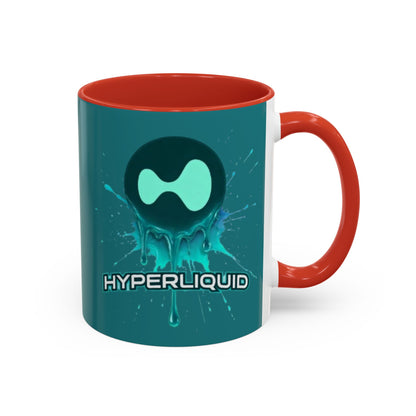 HYPE Drip Hyperliquid Accent Mug by cypherpunkgear.com