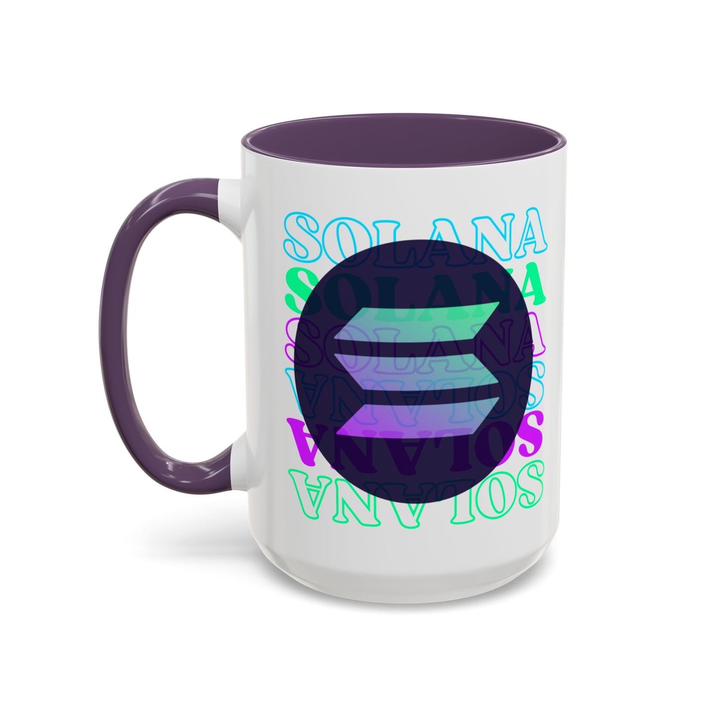 Solana Solana Solana (SOL) Accent Mug by cypherpunkgear.com