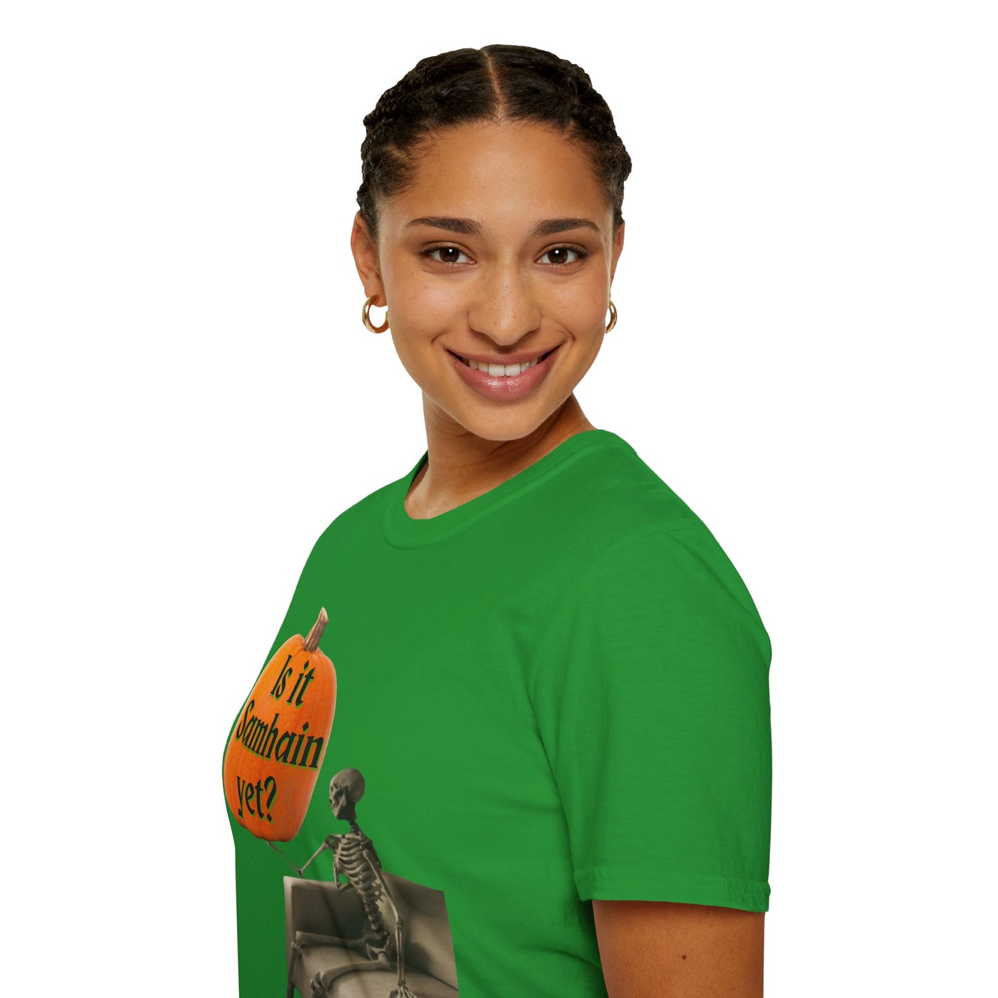 Is it Samhain yet? Skeleton's Pumpkin Dark colors Unisex T-Shirt by CreepyCrafts.boo
