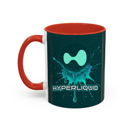 HYPE Drip Dark Hyperliquid Accent Mug by cypherpunkgear.com