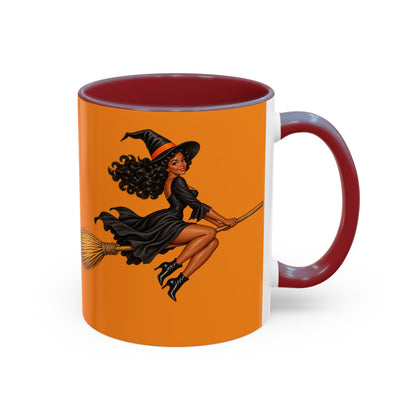 Velvet Vex Orange Accent Mug by CreepyCrafts.boo