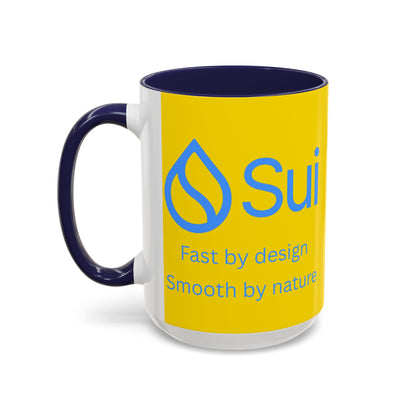 SUI Yellow Accent Mug by cypherpunkgear.com