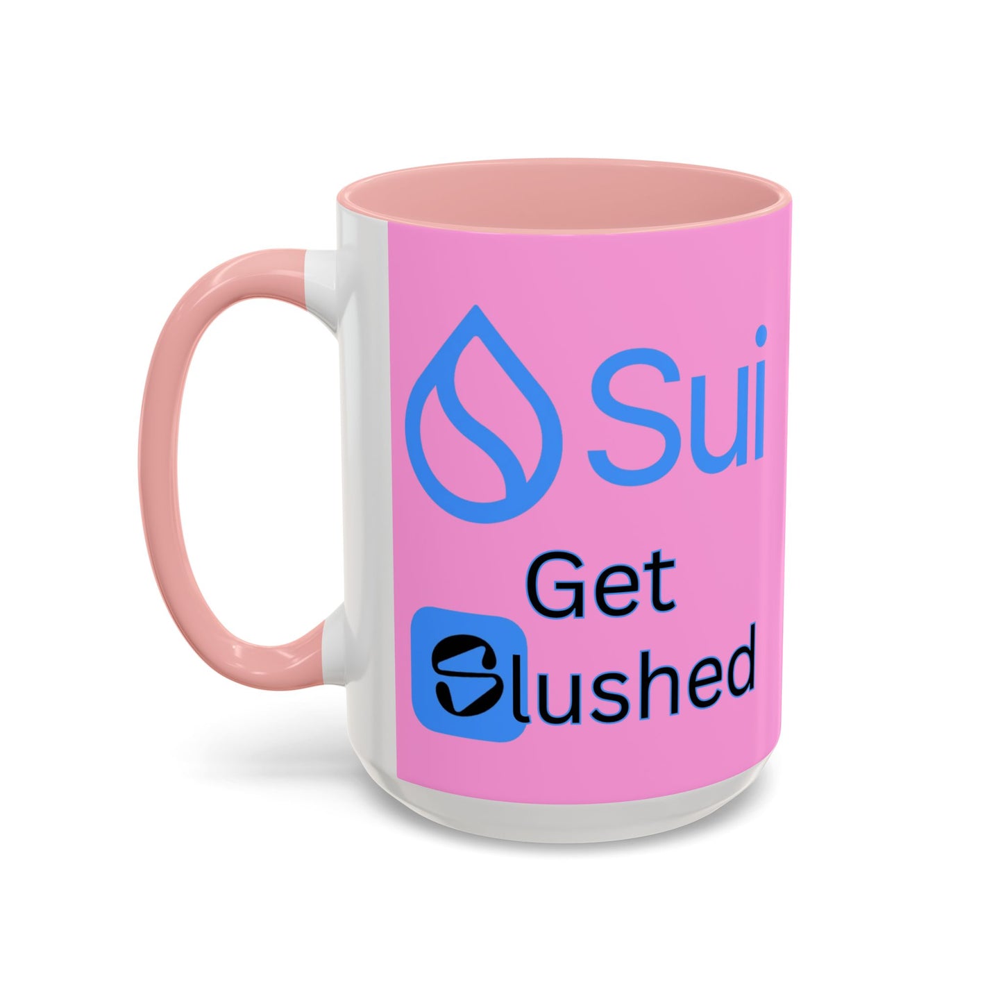 Sui: Get Slushed Pink Accent Mug by cypherpunkgear.com