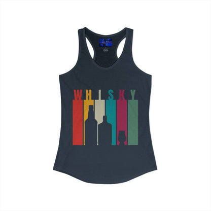 Whisky spelled without an 'e' Women's Racerback Tank Top by cypherpunkgear.com