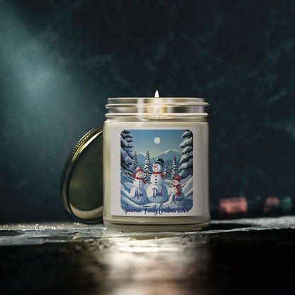 Snowman Family of 3 Scented Candle by cypherpunkgear