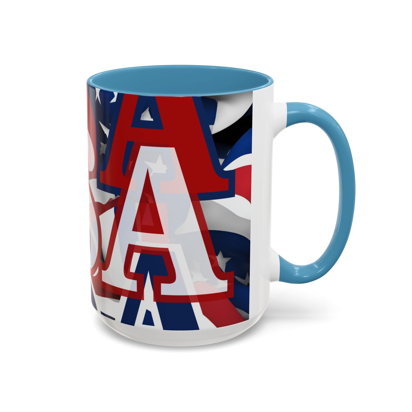 USA! USA! USA WHfont Patriot Accent Mug by cypherpunkgear