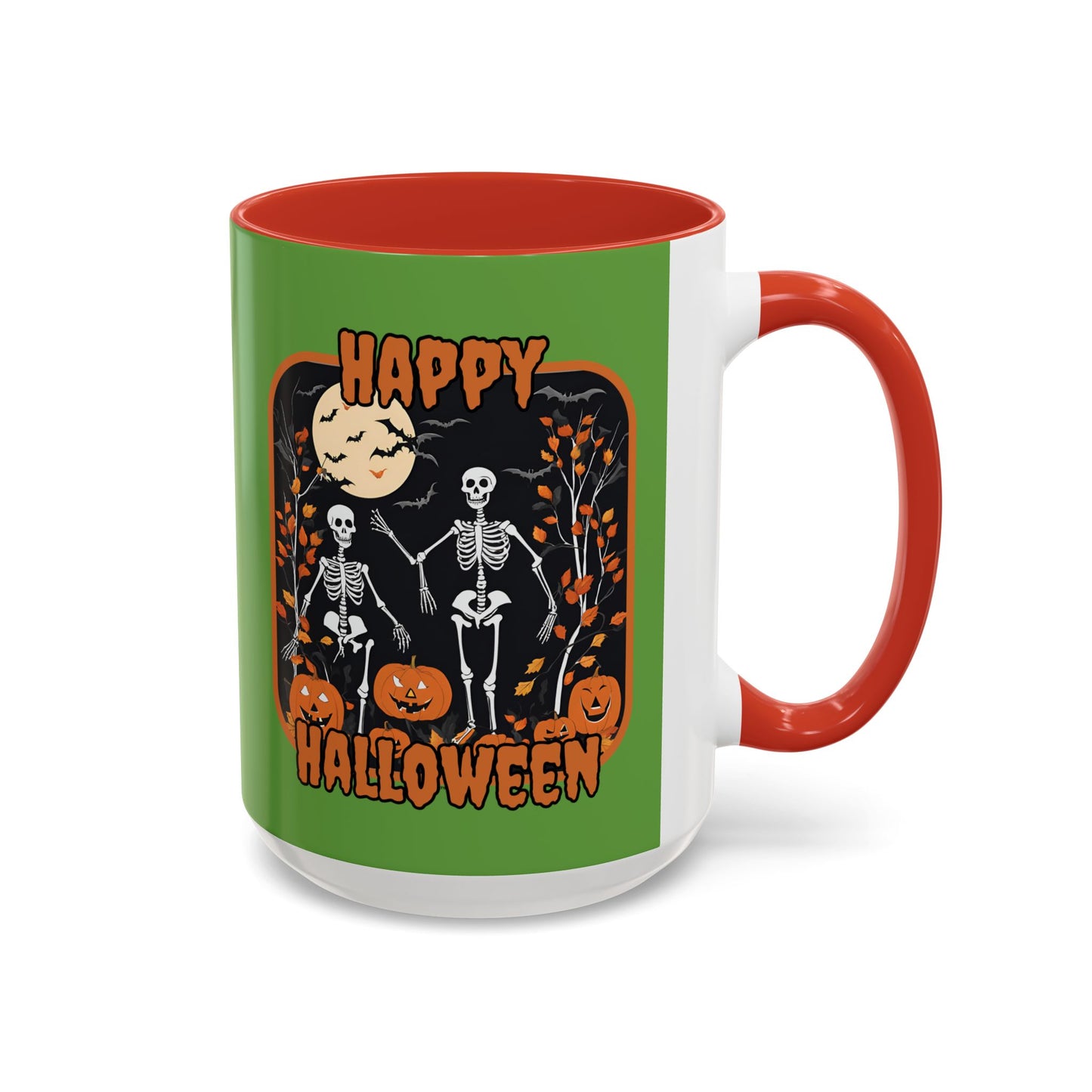 Spooktacular Skeletons of Halloween Accent Mug by cypherpunkgear