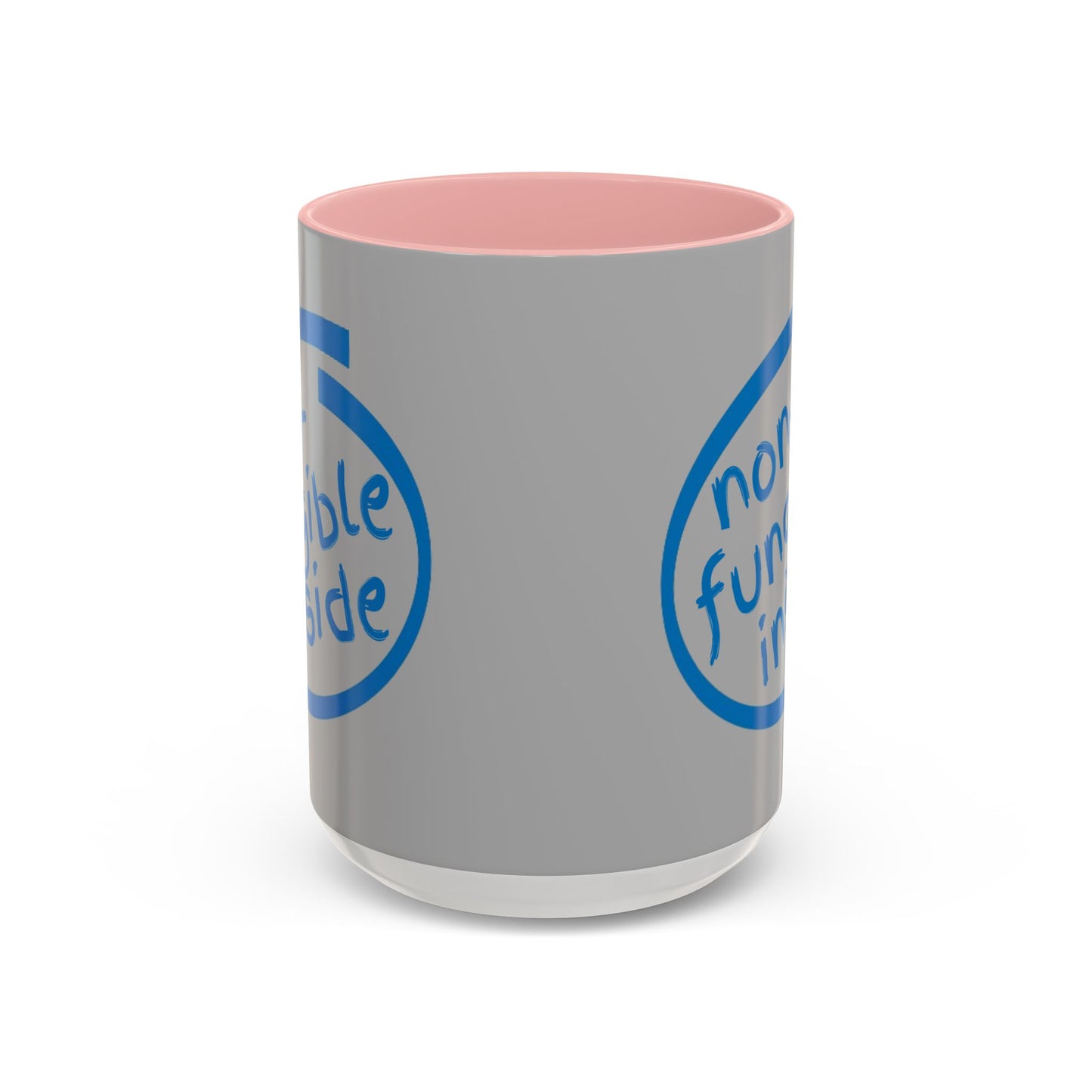 Non-Fungible Inside Grey Accent Mug by cypherpunkgear.com