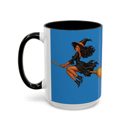 Velvet Vex Blue Accent Mug by CreepyCrafts.boo