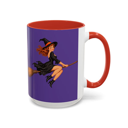 Hazel Hex Purple Accent Mug by CreepyCrafts.boo