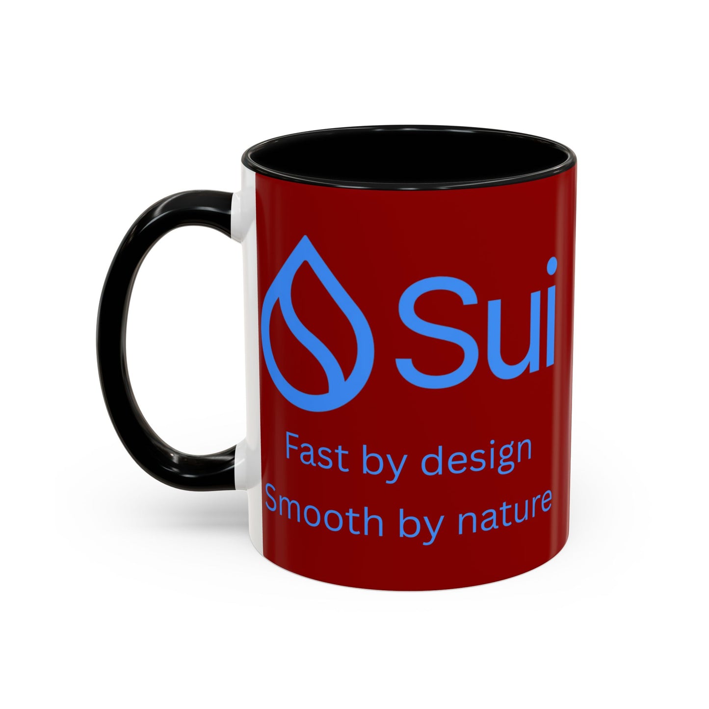 SUI Red Accent Mug by cypherpunkgear.com