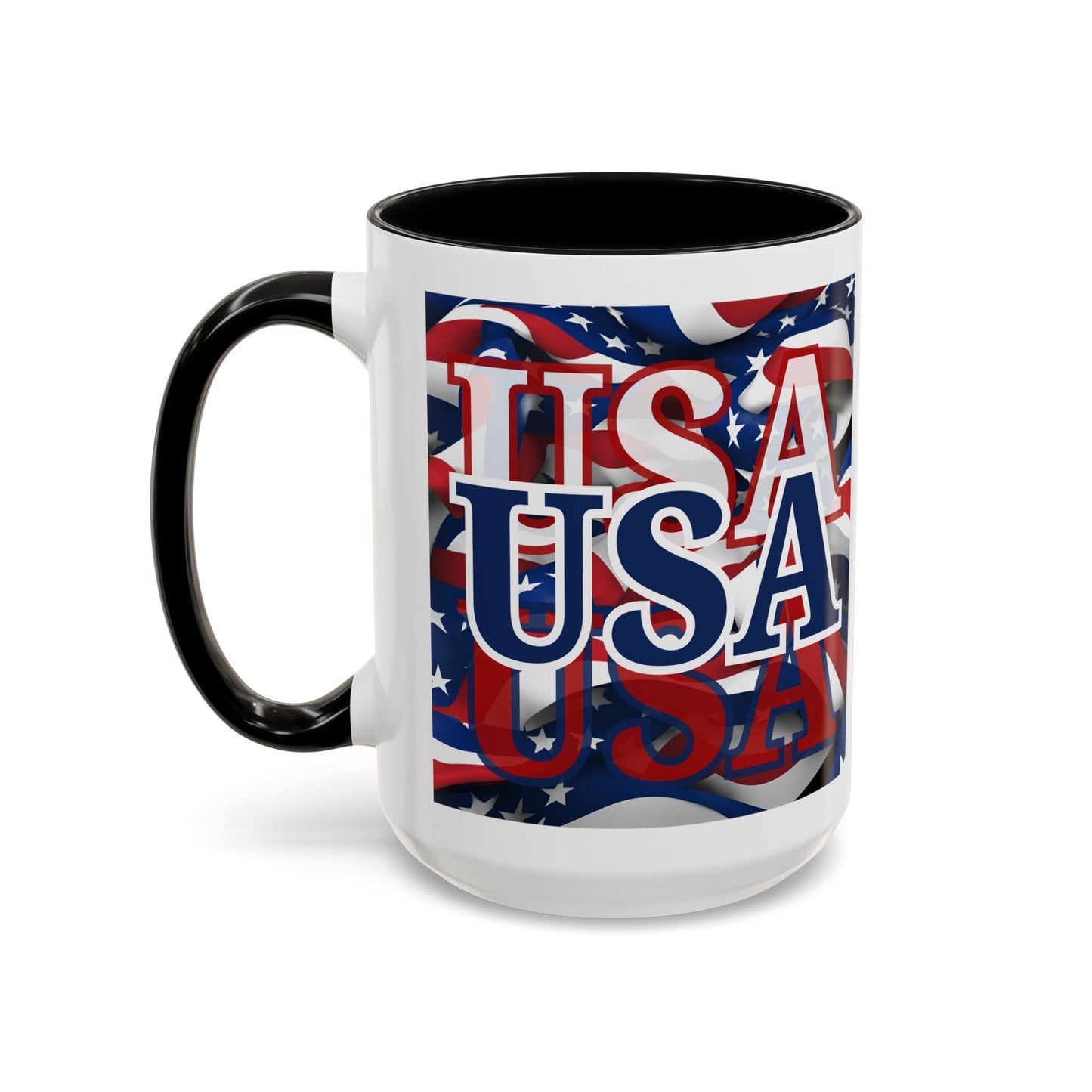 USA BLfont Center Patriot Accent Mug by cypherpunkgear