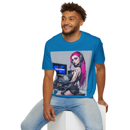 Netrunner Cyberpunk Dark colors Unisex T-Shirt by cypherpunkgear.com