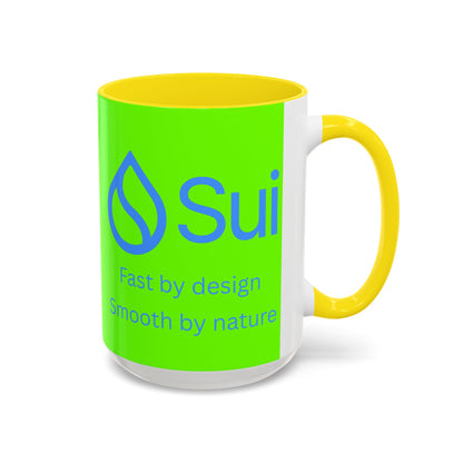 SUI Green Accent Mug by cypherpunkgear.com