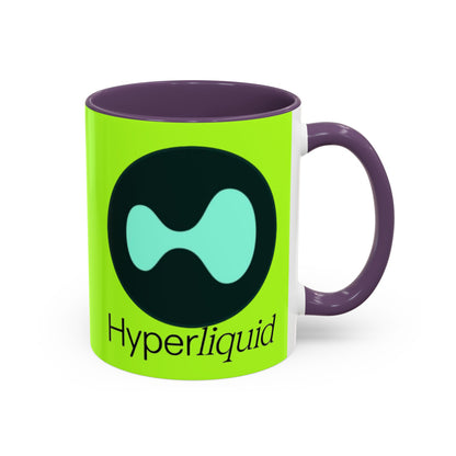 Hyperliquid Black font Green Accent Mug by cypherpunkgear.com